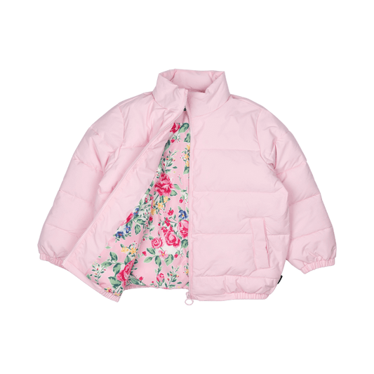 Rock Your Kid Pink Padded Jacket With Lining