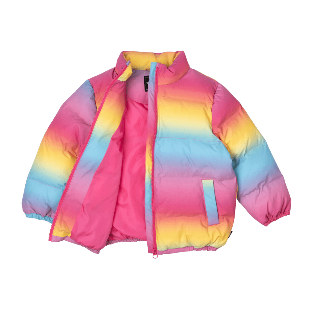 Rock Your Kid Rainbow Padded Jacket With Lining