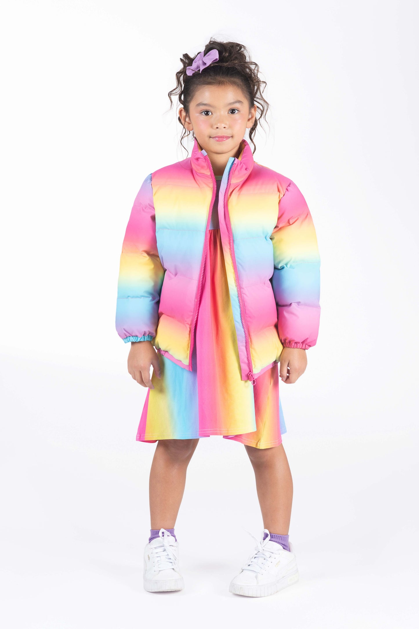 Rock Your Kid Rainbow Padded Jacket With Lining