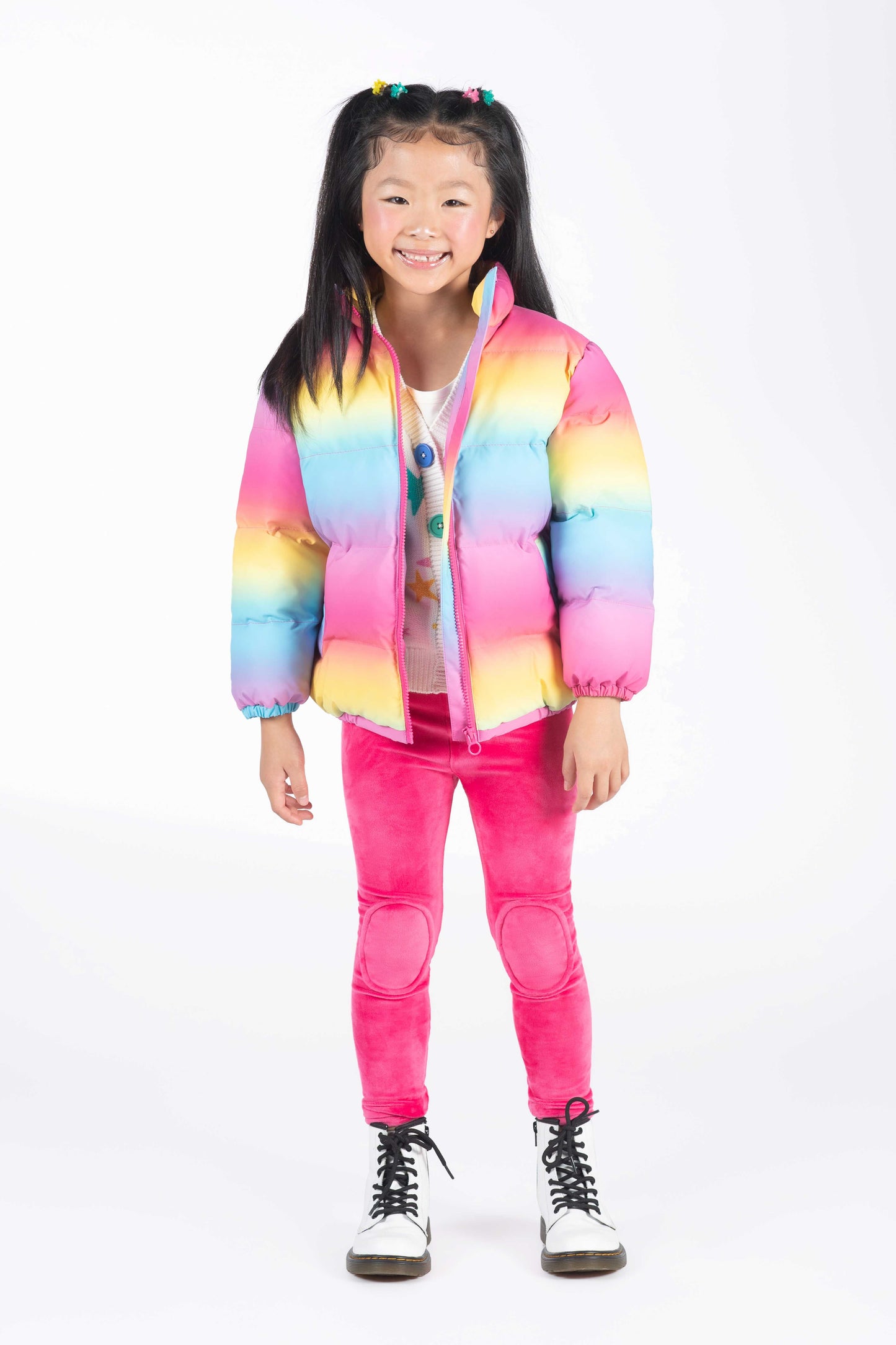 Rock Your Kid Rainbow Padded Jacket With Lining