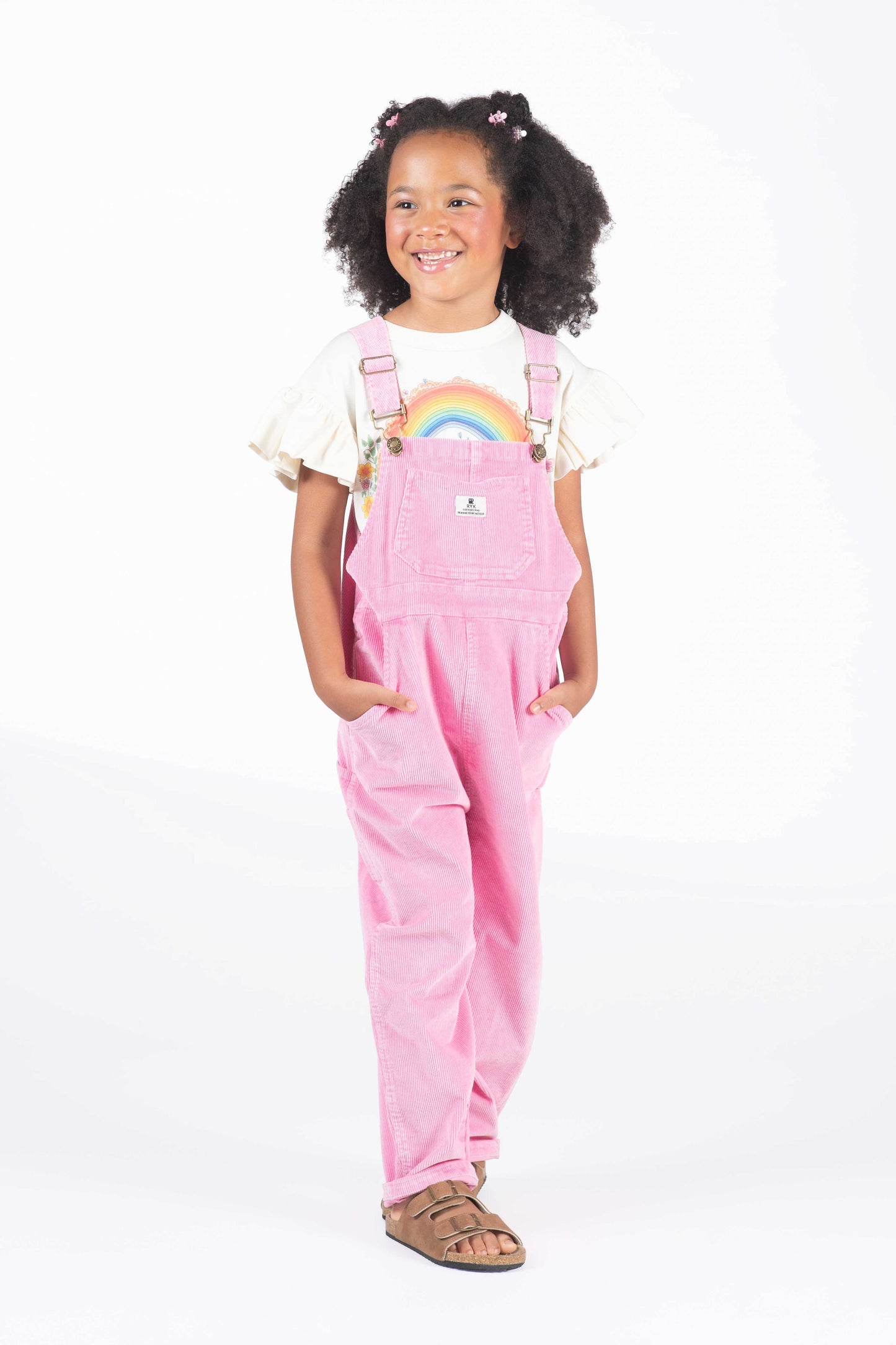 Rock Your Kid Cord Overalls Pale Pink