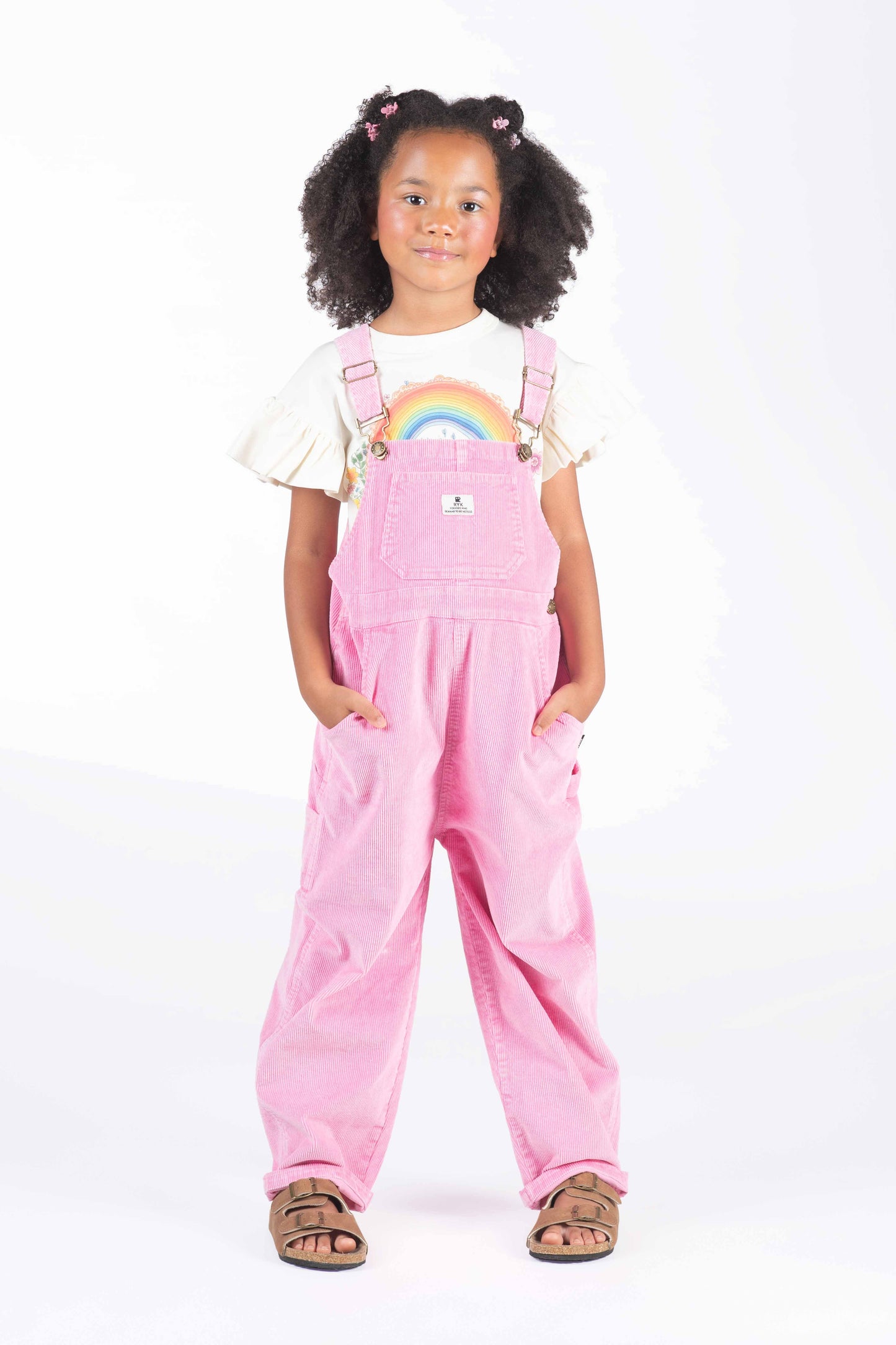 Rock Your Kid Cord Overalls Pale Pink