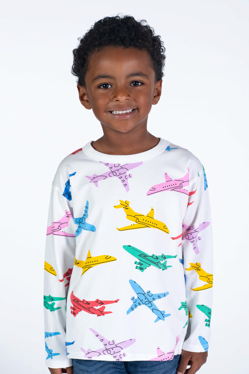 Rock Your Kid Big Jet Plane Long Sleeve Tee