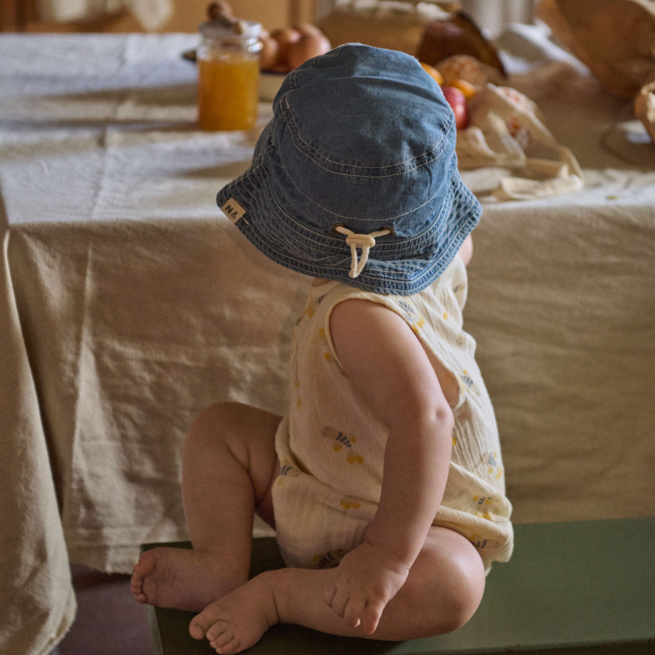 Nature Baby Cedar Suit Muslin Fish Fable Print