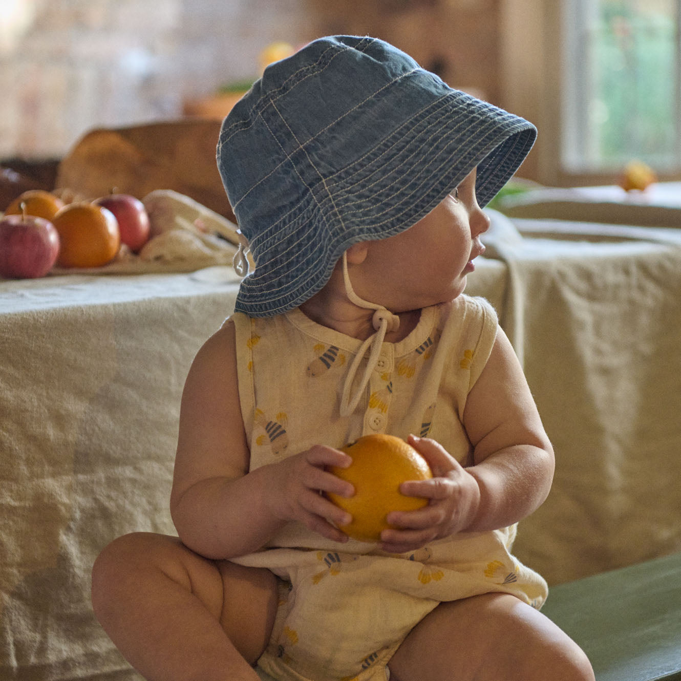 Nature Baby Cedar Suit Muslin Fish Fable Print