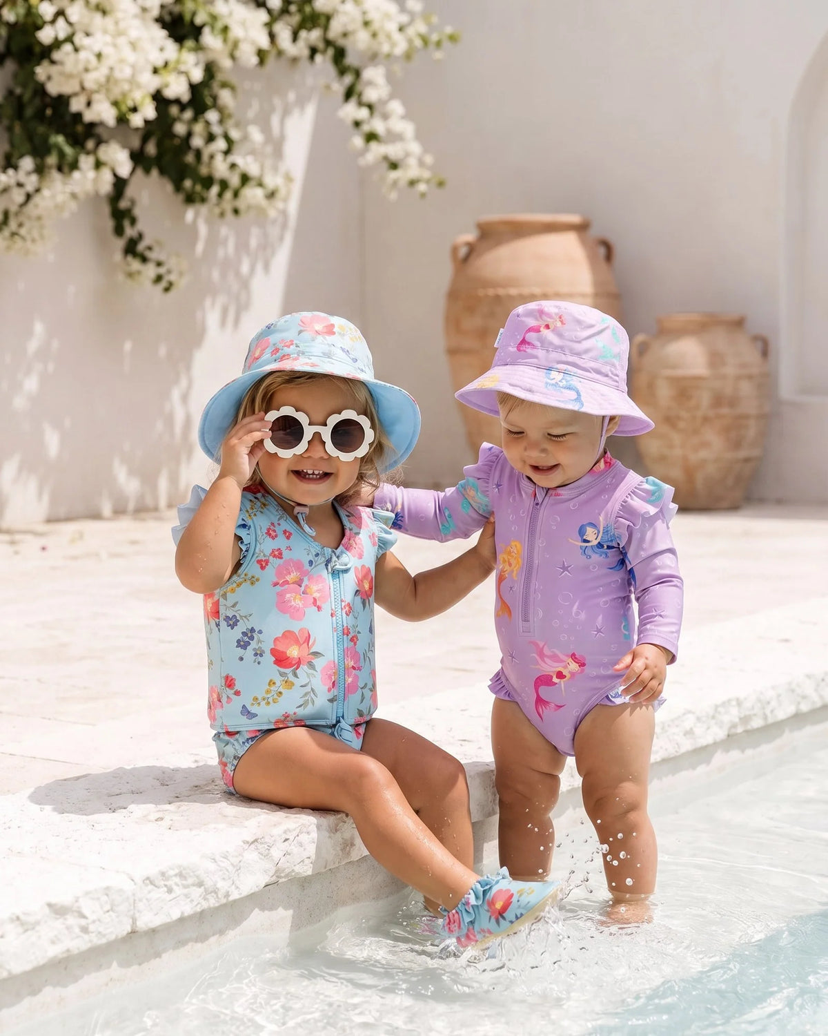 Toshi Swim Float Vest Twinkle Aqua Garden