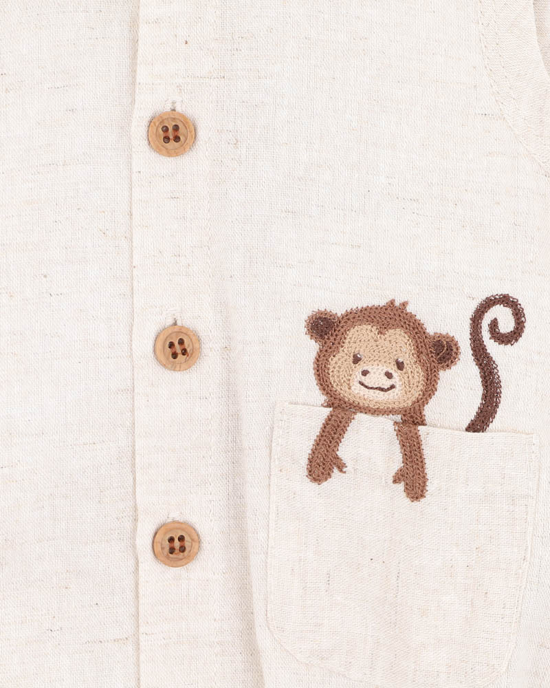 Minihaha Billie Monkey Bodysuit Almond