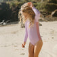 Grown Zip Long Sleeve One Piece Lilac