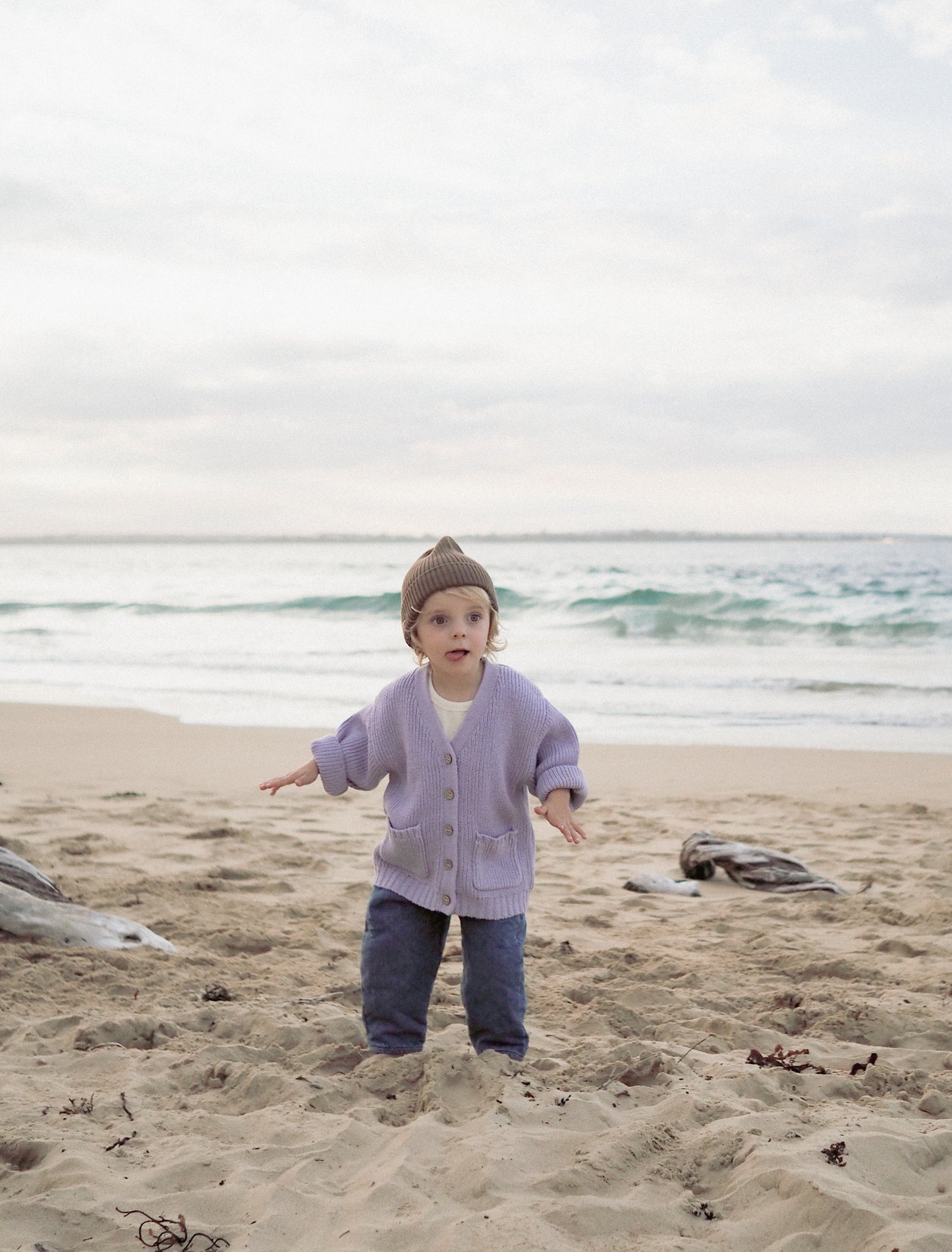 Grown Pocket Cardigan Iris