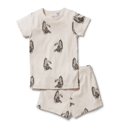 Wilson & Frenchy Organic Rib Short Sleeve Pyjamas Tommy Toucan