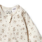 Wilson & Frenchy Pointelle Zipsuit with Feet Bunny Love