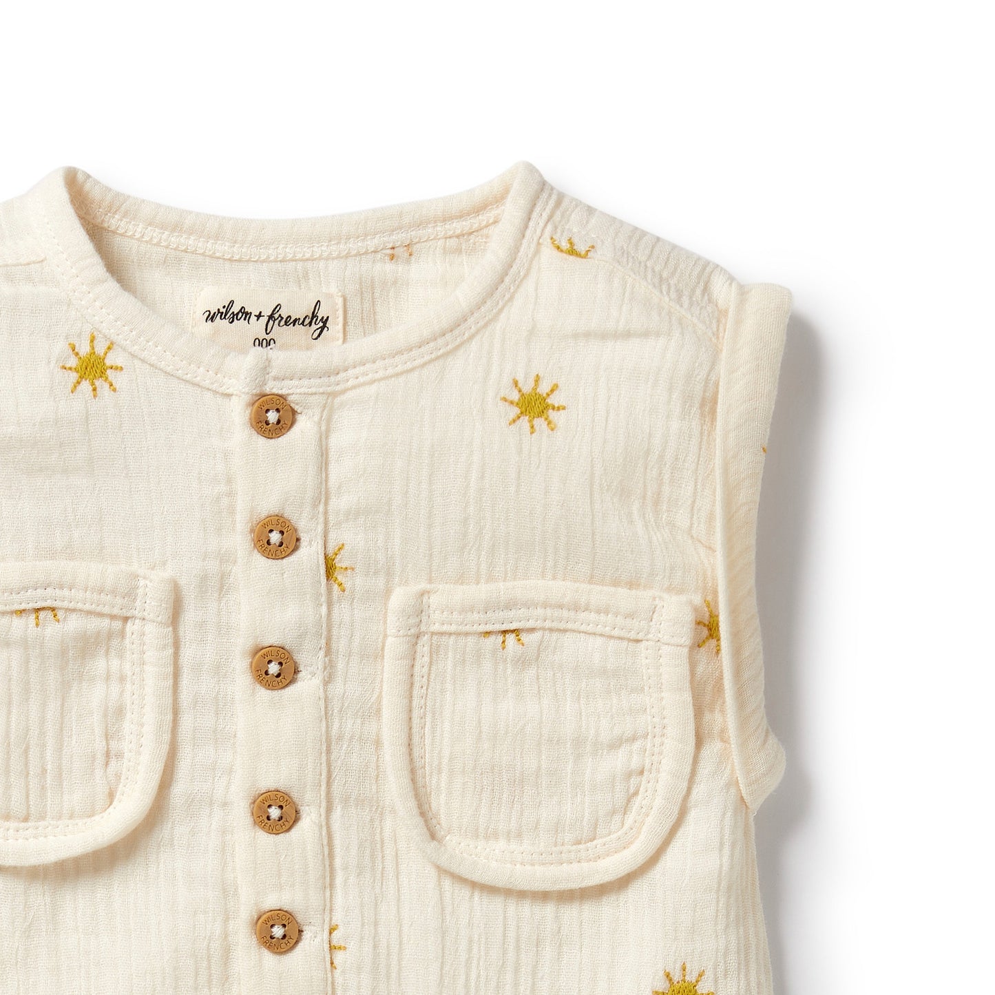 Wilson & Frenchy Organic Crinkle Growsuit Sunshine