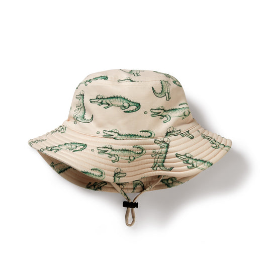 Wilson & Frenchy Organic Swim Sun Hat Little Croc