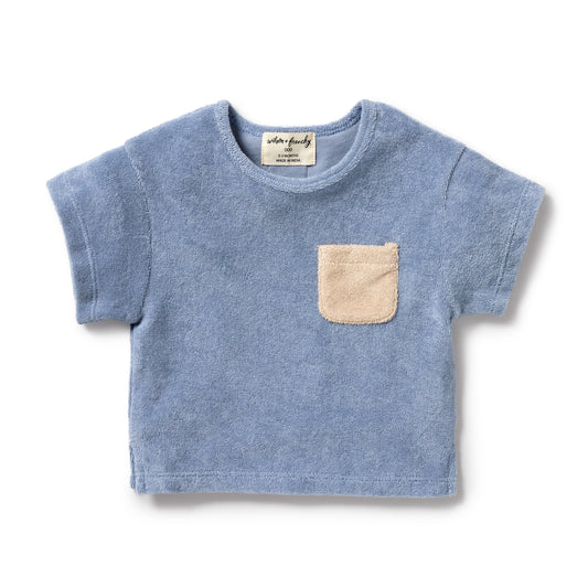 Wilson & Frenchy Organic Terry Tee  Dusty Blue