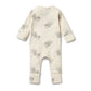 Wilson & Frenchy Organic Pointelle Zipsuit With Feet Little Fantail