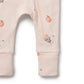 Wilson & Frenchy Organic Pointelle Zipsuit With Feet Peaches