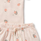 Wilson & Frenchy Organic Pointelle Short Sleeved Pyjamas Peaches