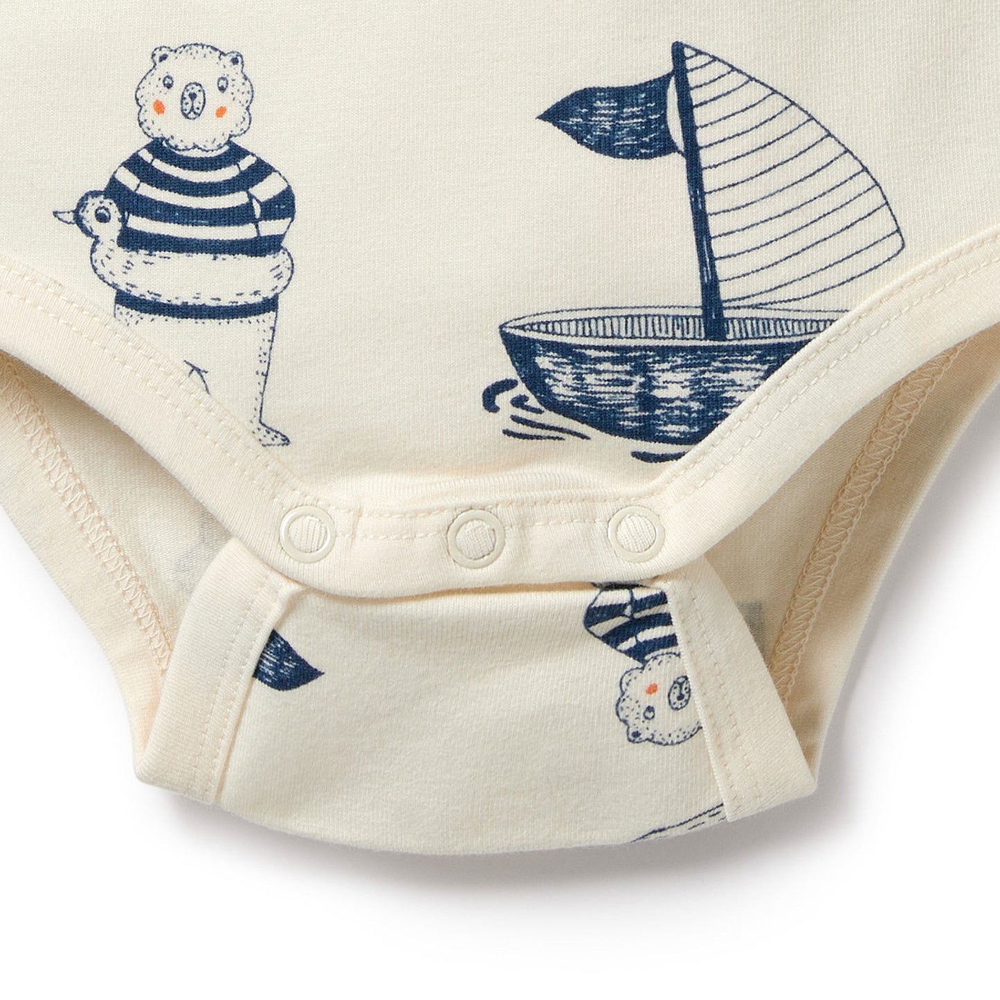 Wilson & Frenchy Organic Bodysuit Nautical Bear