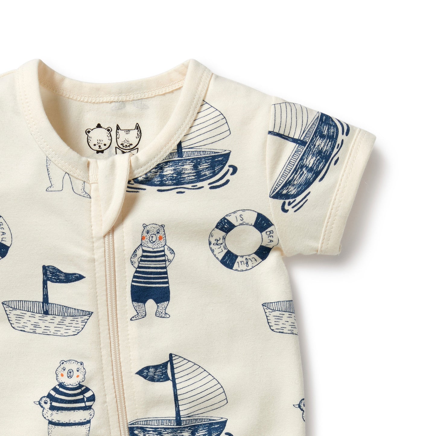 Wilson & Frenchy Organic Boyleg Zipsuit Nautical Bear