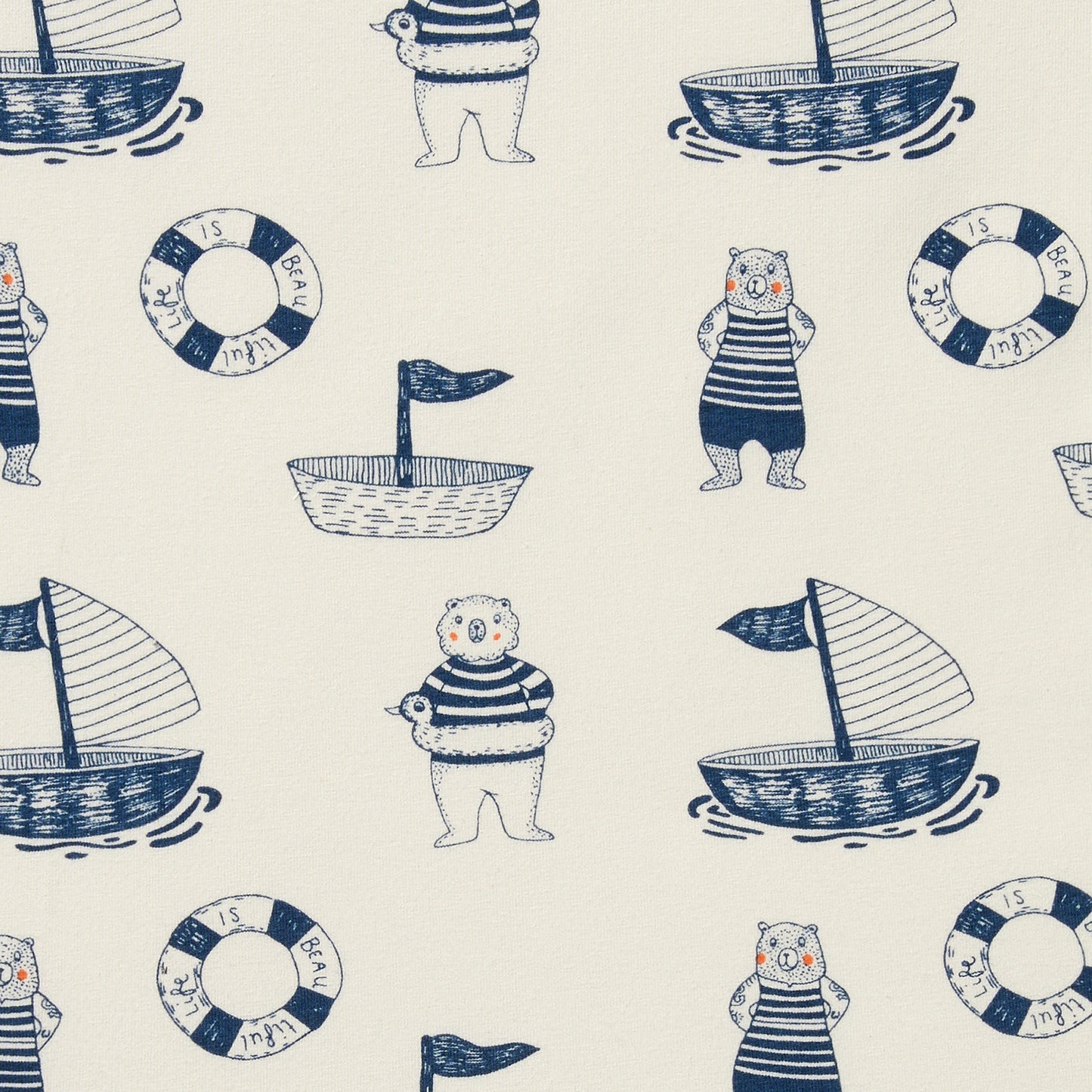 Wilson & Frenchy Organic Bassinet Sheet Nautical Bear