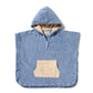 Wilson & Frenchy Organic Terry Hooded Poncho Dusty Blue