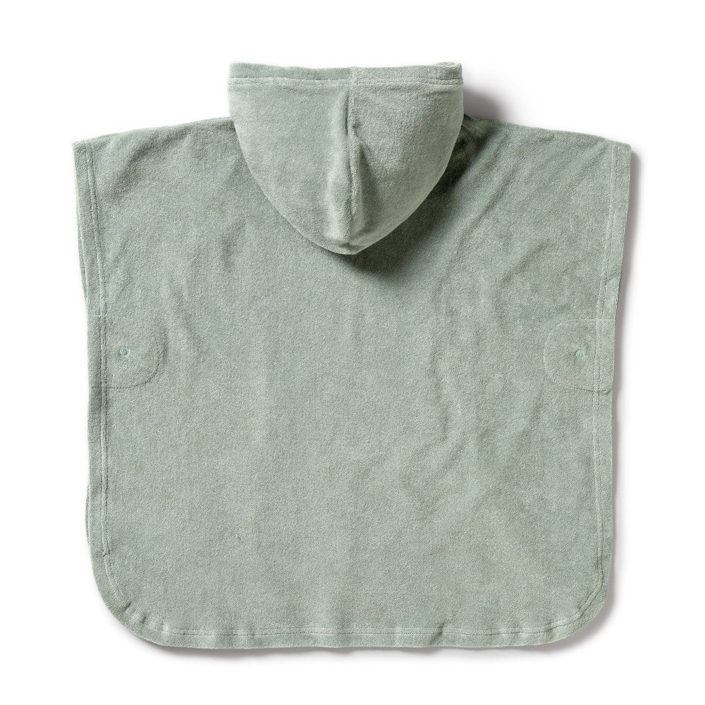 Wilson & Frenchy Organic Terry Hooded Poncho Pistachio