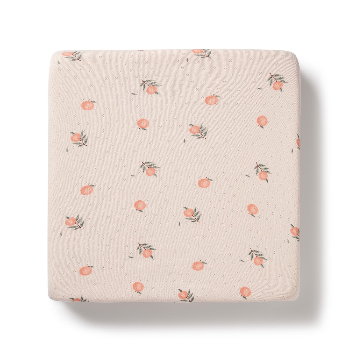 Wilson & Frenchy Organic Pointelle Cot Sheet Peaches