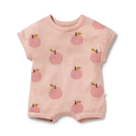 Wilson & Frenchy Organic Knitted Growsuit Just Peachy