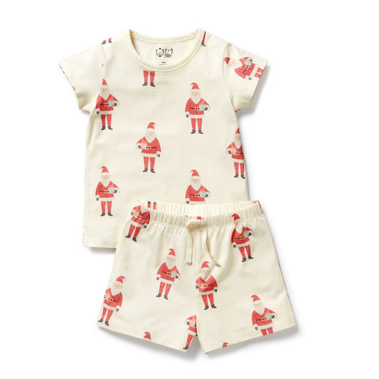 Wilson & Frenchy Organic Short Sleeved Pyjamas Ho Ho Ho