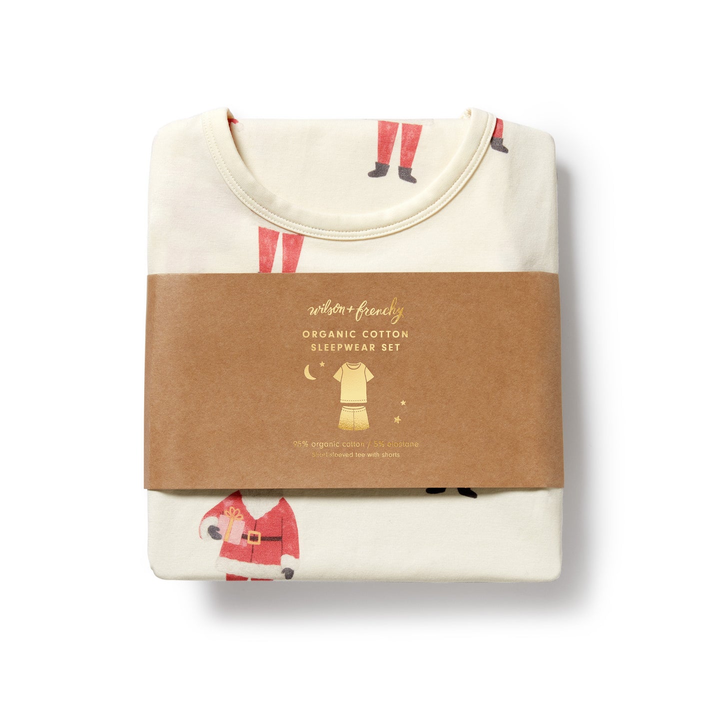 Wilson & Frenchy Organic Short Sleeved Pyjamas Ho Ho Ho