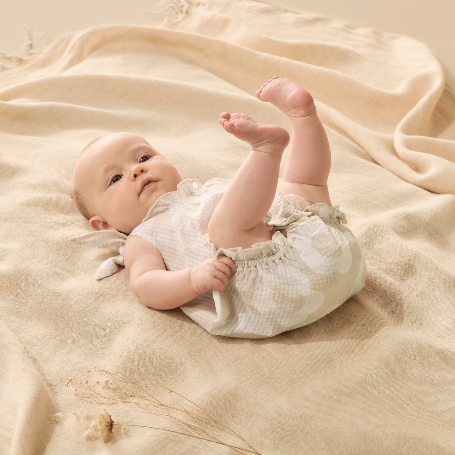 Wilson & Frenchy Organic Tie Playsuit Daisy Bloom