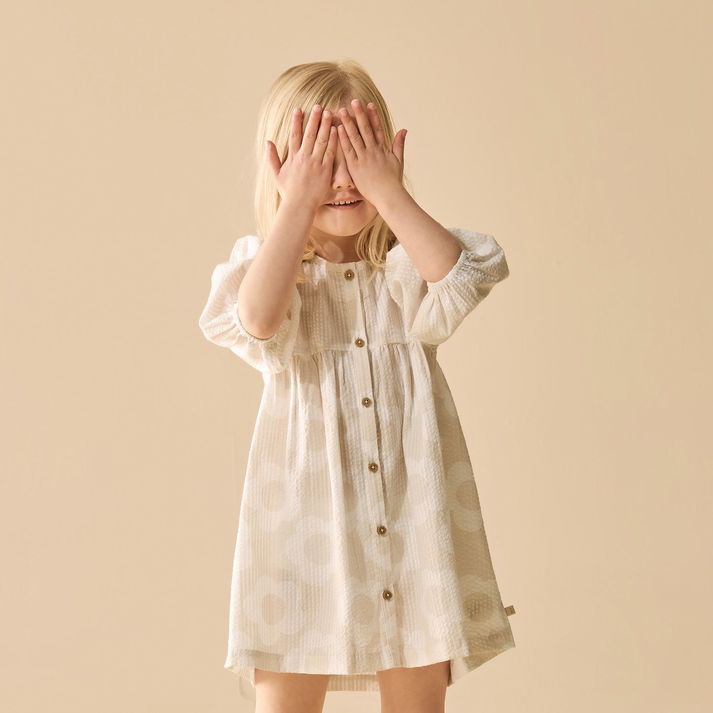 Wilson & Frenchy Organic Button Dress Daisy Bloom