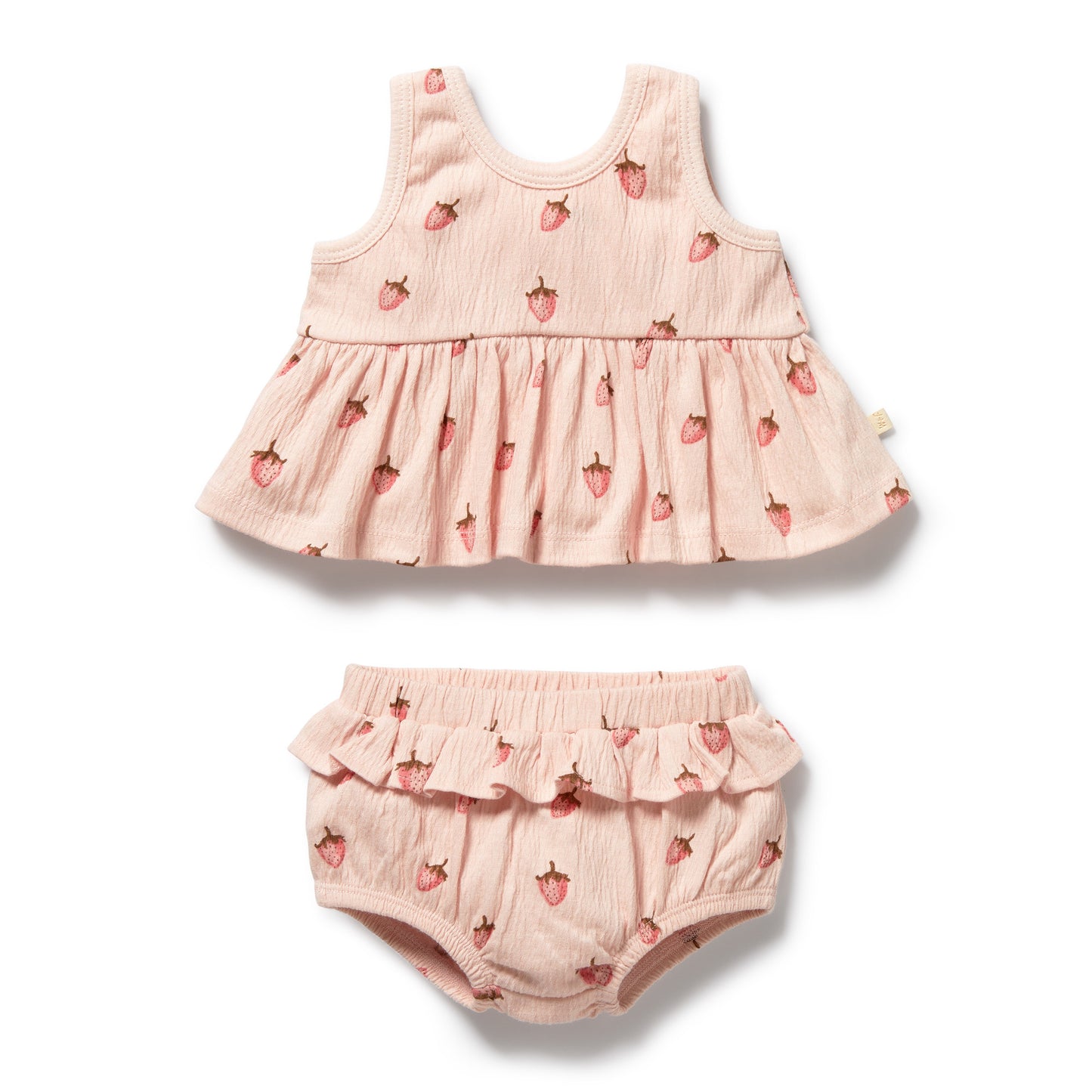 Wilson & Frenchy Organic Ruffle Set Strawberry Kisses