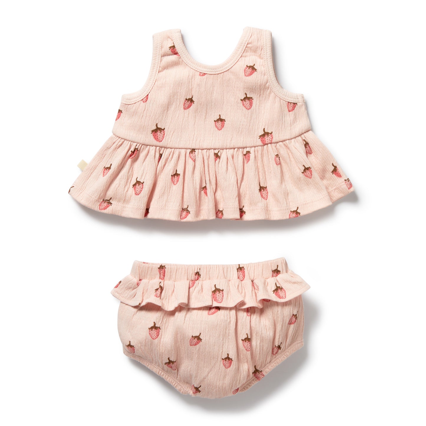 Wilson & Frenchy Organic Ruffle Set Strawberry Kisses
