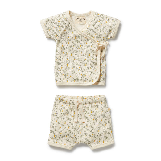 Wilson & Frenchy Organic Kimono Set Lemon Leaf