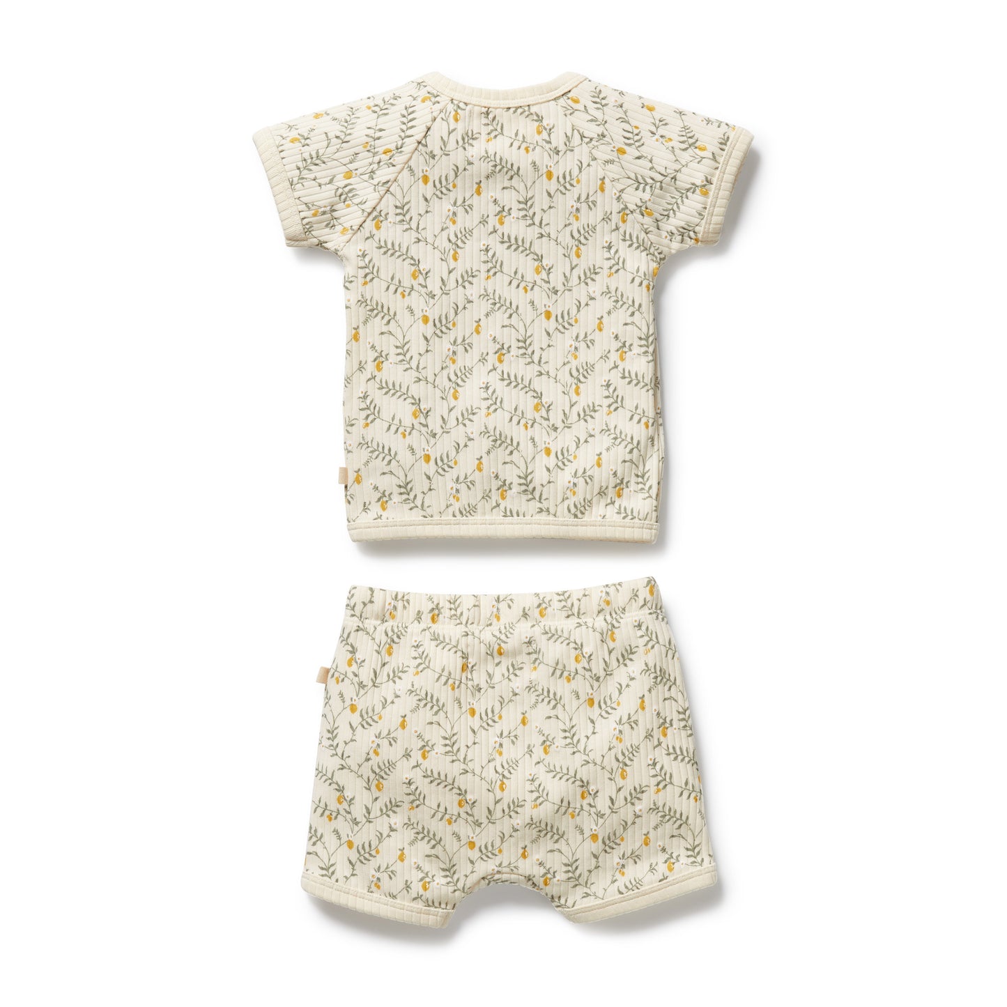 Wilson & Frenchy Organic Kimono Set Lemon Leaf