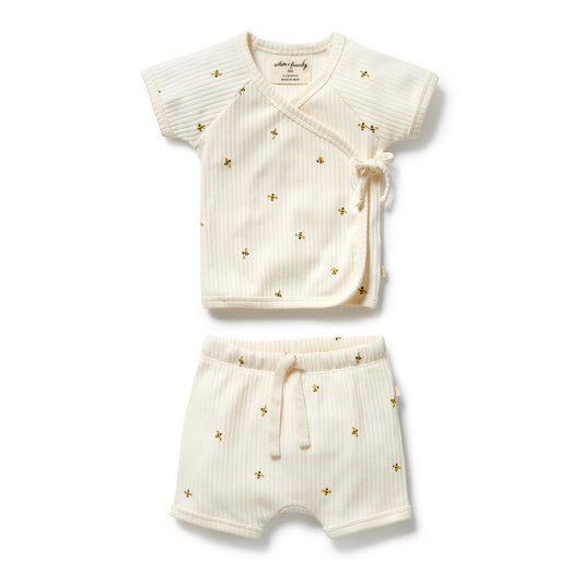 Wilson & Frenchy Organic Kimono Set Bee Mine