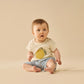Wilson & Frenchy Embroidered Organic Tee Lemon Leaf