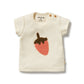 Wilson & Frenchy Embroidered Organic Tee Strawberry Kisses