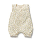 Wilson & Frenchy Organic Ruffle Zipsuit Lemon Leaf