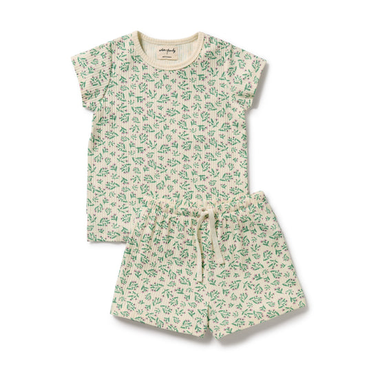 Wilson & Frenchy Organic Short Sleeved Pyjamas Periwinkle