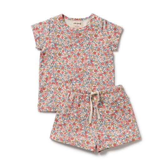 Wilson & Frenchy Organic Short Sleeved Pyjamas Summer Bloom