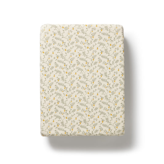 Wilson & Frenchy Organic Bassinet Sheet Lemon Leaf