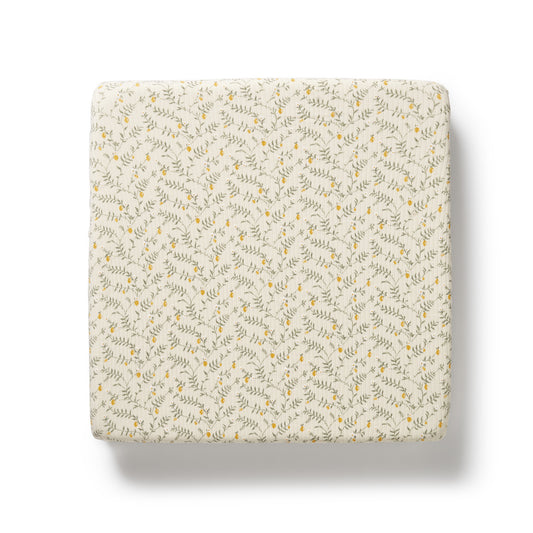 Wilson & Frenchy Organic Cot Sheet Lemon Leaf