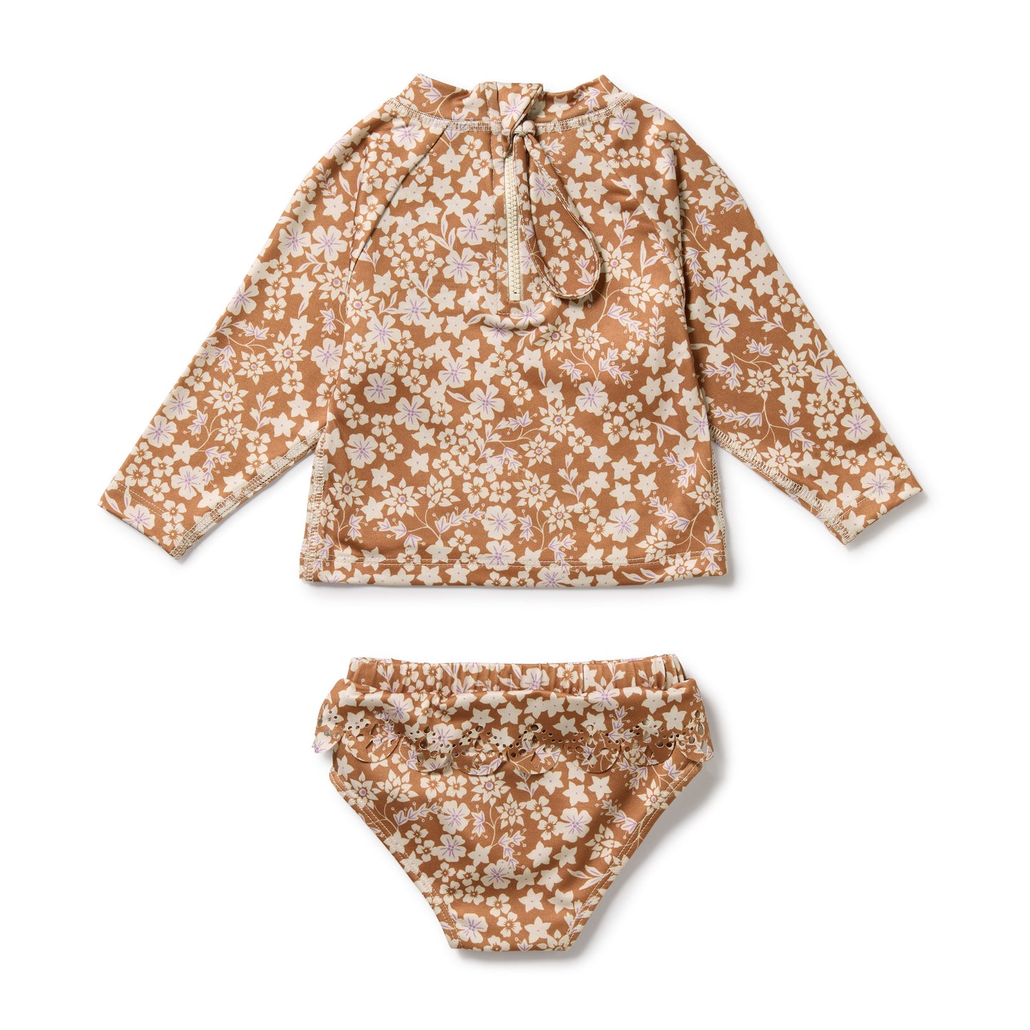 Wilson & Frenchy Girls Cutwork Rashie Swimset Hazel Floral