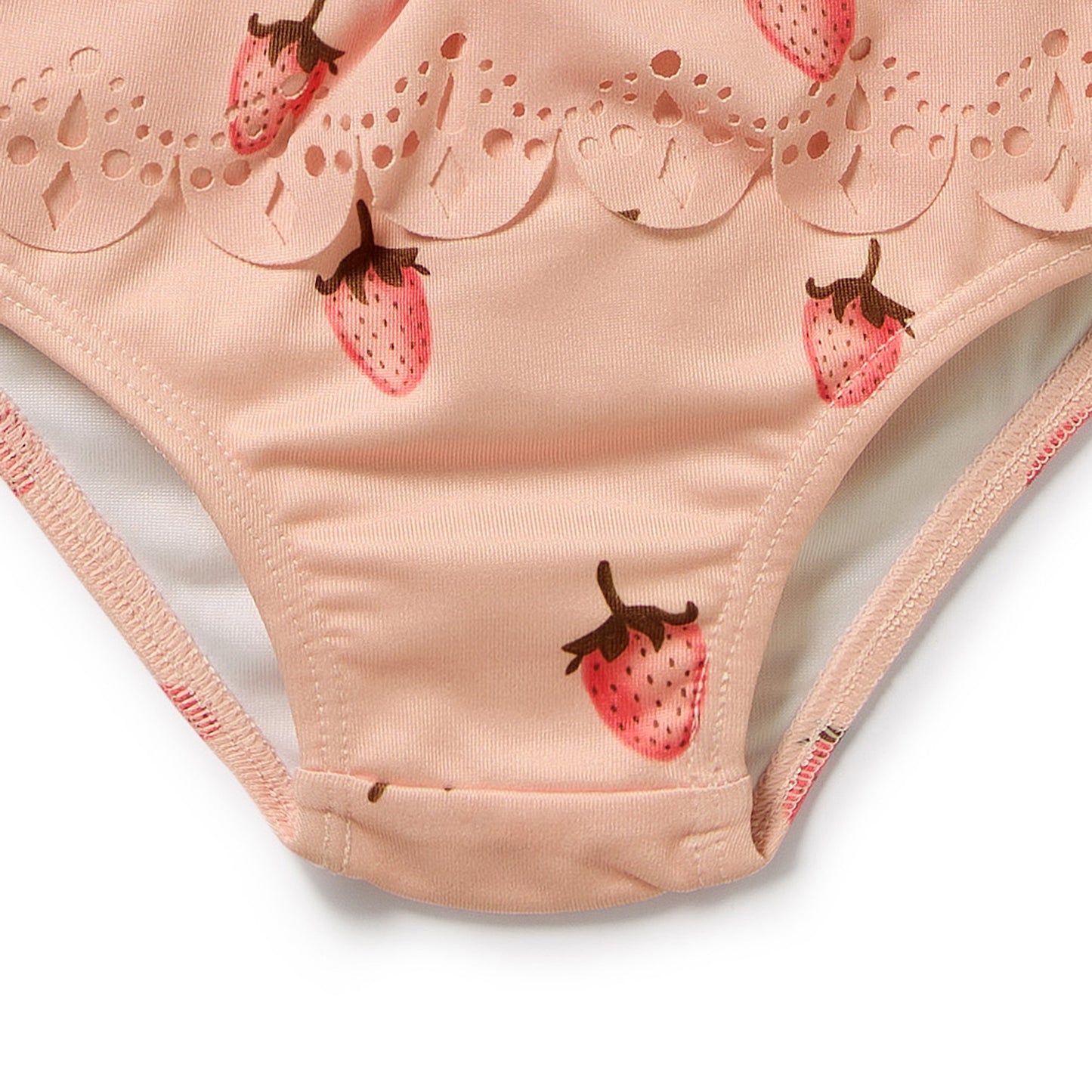Wilson & Frenchy Girls Cutwork Rashie Swimset Strawberry Kisses