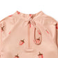 Wilson & Frenchy Girls Cutwork Rashie Swimset Strawberry Kisses