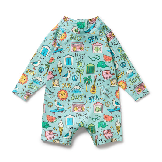 Wilson & Frenchy Baby One Piece Boyleg Swimsuit Sun Surf & Sea