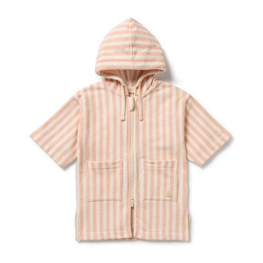 Wilson & Frenchy Organic Terry Hooded Towel Strawberry Wave