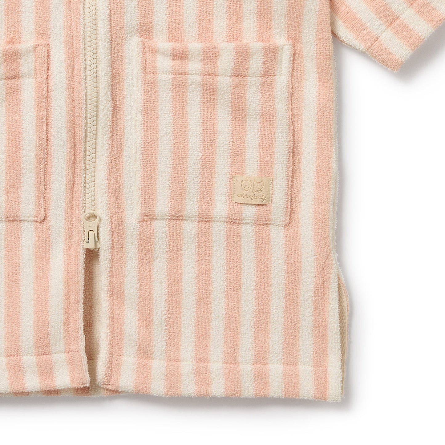 Wilson & Frenchy Organic Terry Hooded Towel Strawberry Wave